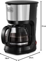 Black+Decker Coffee Maker with Glass Carafe Black 750 Watt - Image 2