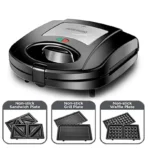 Black+Decker Sandwich Maker 3in1 780 Watt 2 slices Black - Image 4